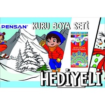 30x120 Boyama Rulosu Yaman Kar Tatili + Pensan 12'li Kuru Boya Ka