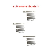 Sarkey Sr-280 Zl Aparat 280 Kg Manyetik Kilit Montaj Bağlantı Kiti 3 Adet