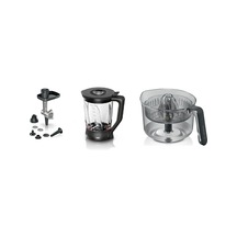 Bosch Uyumlu Mums 6 Kıyma Çekme Aparatı-narenciye Sıkacağı-cam Blender Aparatı 3lü Set