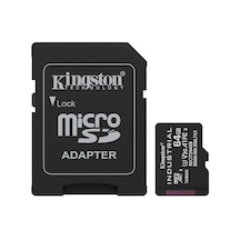 Kingston Sdcıt2-64gb 64gb Microsdxc Industrial C10 A1 Pslc Card + Sd Adapter Hafıza Kartı Kdo