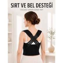 Dik Duruş Korsesi Ayarlanabilir Lastikli Sırt Ve Bel Destekli Postür Korsesi