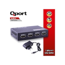 Q-spl4 Full Hd 1 Giriş 4çıkışlı Hdmı Splıtter Sinyal Çoğaltıcı