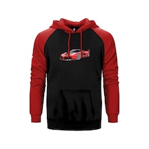 Asphalt 9 Legends Red Car Kırmızı Renk Reglan Kol Kapşonlu Sweatshirt Kırmızı