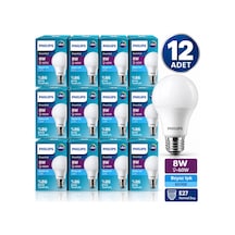 Mycare Led Ampul 8w 60w 6500k Beyaz Işık E27 12 Adet
