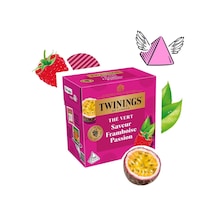 Twinings Frambuaz Ve Çarkıfelek Meyvesi Aromalı Yeşil Çay 20 Bardak Poşet