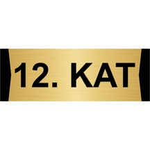12.kat 10x20cm Altın Renk Metal Yönlendirme Levhası