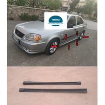 Hyundai Accent Admire Marşpiyel Takımı Boyasız Ham Siyah Fiberclass