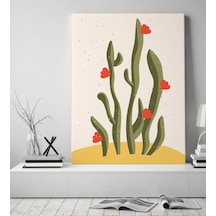 Bk Gift Kaktüs Tasarımlı Kanvas Tablo 50X70Cm-22 (511581787)