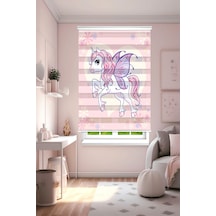 Perdecizade Enxboy Unicorn Dijital Baskılı Zebra Perde-cocuk Odası-stor Perde Pz-5010 Renkli
