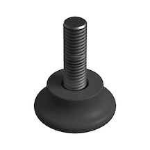 Cateksss M8x25 Düz Bingo Ayak, Pingo Ayak Çap:30 Mm Gri - 5 Li Paket