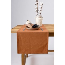 Premium Keten Runner 40 X 150 Cm Tarçın Çok Renkli