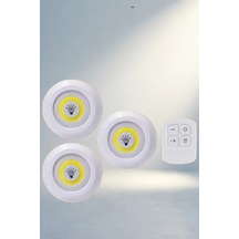 Uzaktan Kumandalı Kablosuz Led Işık 3'lü Set Mutfak Kullanımı .
