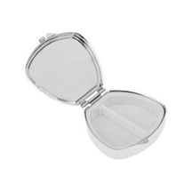 Pazly Tıp Suntek Seyahat Oval Organizatör Mini Metal Magideal Kutusu Hap Fq Altın