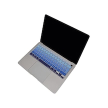 Türkçe Q Klavye Koruyucu Macbook Air A1932 A2179 A2337 M1 Uyumlu Uk Iso Ters L Enter Ultra İnce Silikon Keyboard Cover Lacivert Mavi