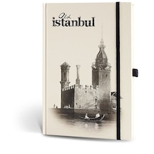Eski İstanbul Journal Çizgili Lastikli Kız Kulesi