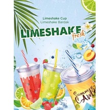 Cool Lime Bardağı - Limeshake Bardak 600 Ml Çok renkli