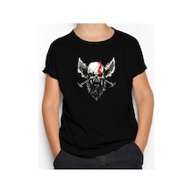 Zepplin Giyim God Of War Skull Kratos Siyah Çocuk Tişört Siyah