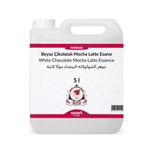 Premium Beyaz Çikolatalı Mocha Latte Esansı 5 Litre Beyaz Çikolata