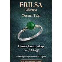 Sertifikalı Damar  Akışı Yüzüğü Yeşim Taşı Ayarlanabilir Çok Renkli