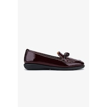 Valmenti Kadın Hakiki Deri Bordo Casual Ayakkabı 611 E1710-03 Bn Ayk Sk25-26 Bordo Vernıce Bordo