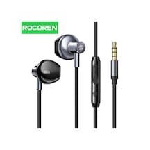 Rocoren 3.5mm Jack Girişli Mikrofonlu Kablolu Kulak İçi Kulaklık Universal