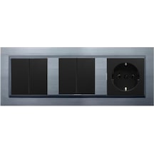 Ovivo Quantum Gümüş 3'lü Set Komütatör, Komütatör Ve Topraklı Pri