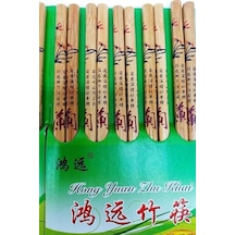 Bambu Organik Chopstick Yemek Çubuğu Haşi 10 Çift Uzak Doğu Japon Tip Abanoz