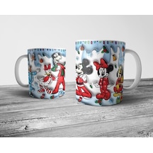 Mickey Donald Goofy Optik İllüzyonlu Kupa Bardak Çok Renkli