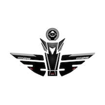 GP Kompozit Yamaha MT-25 2015-2019 Uyumlu Tank Pad Seti Siyah-Gri