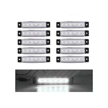 Parmak Led 12-24 Volt Çalışma Özelliği Su Geçirmez 10 Adet Beyaz