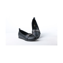 Ayakkabımood Siyah G Toka Taşlı Kadın Babet Ayakkabı Siyah