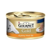 Gourmet Gold Kıyılmış Hindi Etli Konserve Yetişkin Kedi Maması 85 G