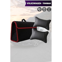 Volkswagen Touran Uyumlu Siyah Renk Bagaj Çantası Koltuk Yastığı Lüks Model