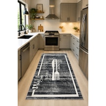 Bonsear Grey Makinede Yıkanabilir Kaymaz Taban Leke Tutmaz Dijital Salon Halısı Mutfak Halısı Ve Yolluk Çok Renkli