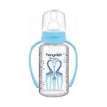 Hanymish Kulplu Cam Biberon Mavi 125 Ml