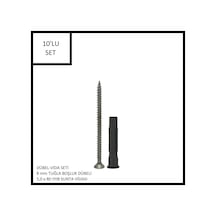 Dübel-vida Seti, Tuğla Boşluk Dübeli 8 Mm, 5,0x80 Yhb Sunta Vidası, 10 Adet