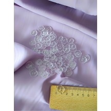 20 Adet Şeffaf Düğme 24 Boy 15,2mm