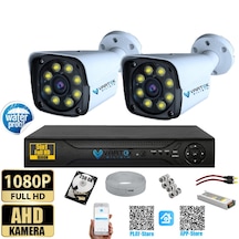 2 Kameralı Gece Renkli 5mp Lensli 1080p Fullhd Kamera Seti Tak Ça