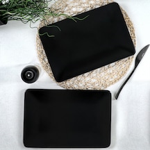 Keramika Mat Siyah Siera Kayık Tabak 31 Cm 2 Adet