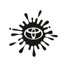 Toyota Boya Sıçraması Görünümü Araba Stickerı 15Cm 2 Adet