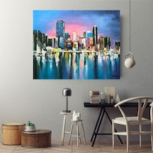 Yelken Soyut El Yapımı Yağlı Boya Tablo 115x96cm
