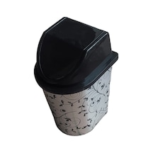 Ofis Banyo Wc Çöp Kovası İtme Kapaklı 6 litre Metal