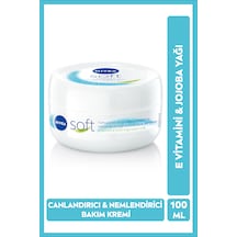 Nivea Soft Jojoba Yağı E Vitamini Yüz Vücut El Yumuşak Cilt Hissi Soft Nemlendirici Bakım Kremi 100 ML