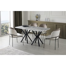 Royal High Gloss Yemek Masası 90 160 Cm 001