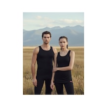 Blackspade Vücuda Oturan İçlik Unisex Termal Atlet Siyah / Beyaz, Isı Koruyucu İçlik-9260 Siyah