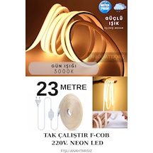 Ankara Teknik 220 Volt Cob Neon Led F-cob Led Yüksek Lümen Dış-ıç Mekan Günışığı 23 Metre
