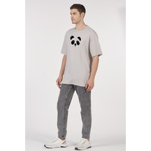 To Cosmos Oversize T-shirt Panda Gri 001