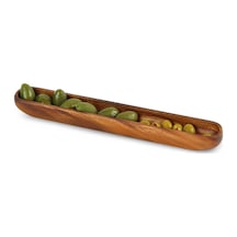 Akasya Ağacından Ahşap Zeytin Tabağı, Zeytinlik,ahşap Zeytin Tepsisi El Yapımı Akasya Ahşap Uzu