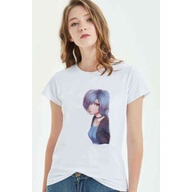Anime Tokyo Ghoul Anteiku Baskılı Beyaz Kadın Tshirt (534307600)