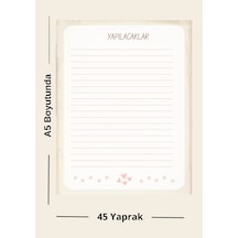 Kalpli Yapılacaklar Listesi A5 Boy / Not Kağıdı Bloğu Çok Renkli